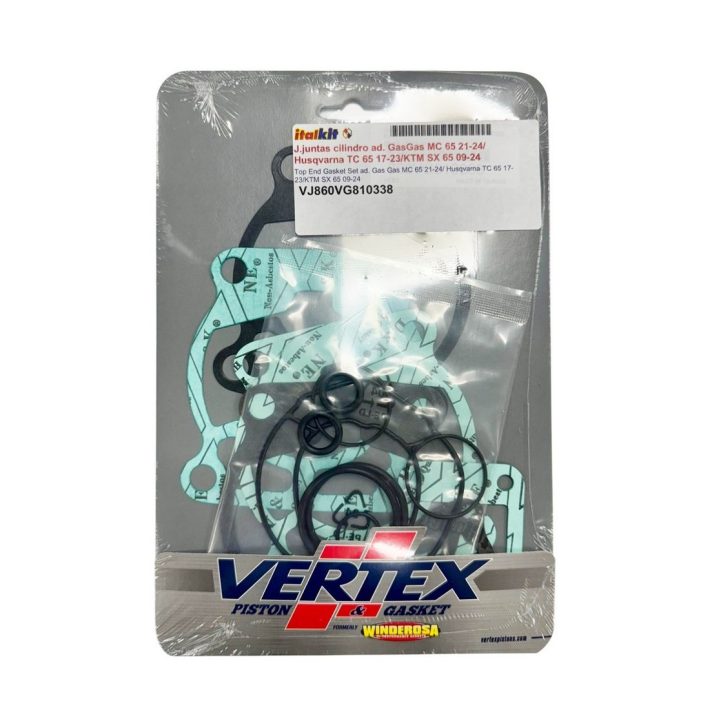 Kit Juntas Superior Vertex KTM SX 65 2009-2023 + Husqvarna TC 65 2017-2023 + GasGas MC 65 2021-2023